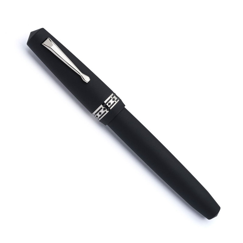 Radius Radius Settimo Penna Stilografica Nero Satinato & Rodio