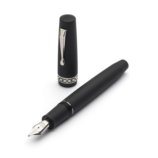 Radius Settimo Penna Stilografica Nero Satinato & Rodio