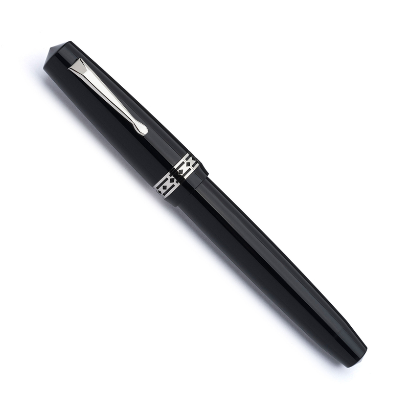 Radius Radius Settimo Penna Stilografica Nero Lucido & Rodio