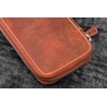 Galen Leather Galen Leather Zippered 6 Slots Pen Case Crazy Horse Orange