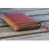 Galen Leather Galen Leather Zippered 3 Slots Pen Case Brown