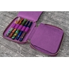 Galen Leather Galen Leather Portapenne in Pelle con Zip 10 Posti Viola