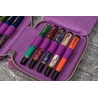 Galen Leather Galen Leather Portapenne in Pelle con Zip 10 Posti Viola