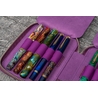 Galen Leather Galen Leather Zippered 10 Slots Pen Case Purple
