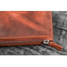 Galen Leather Galen Leather Slip-N-Zip 4 Slots Zippered Pen Pouch Crazy Horse Orange