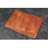 Galen Leather Galen Leather Writer's Bank Bag con Portapenne 7 Posti Crazy Horse Tan