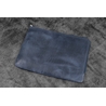 Galen Leather Galen Leather Zippered Writer's Bank Bag Crazy Horse Navy Blue