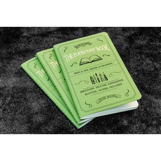 Galen Leather Everyday Book Set of 3 Notebook Pocket Size Tomoe River Paper