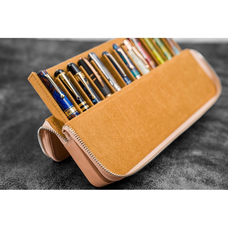 Galen Leather Galen Leather Magnum Opus 12 Slots Pen Case Undyed Leather