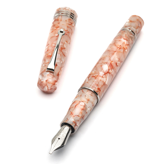 Leonardo Momento Zero Fountain Pen Angel Skin & Rhodium 14k