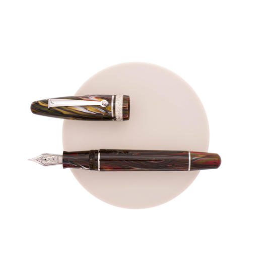 Maiora Ultra Ogiva Golden Age Fountain Pen Fire & Rhodium