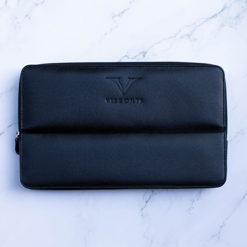 Visconti Visconti Portapenne in Pelle 12 Posti Nero