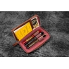 Galen Leather Galen Leather Zippered 3 Slots Pen Case Crazy Horse Orange
