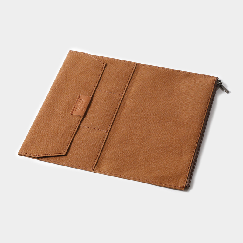 Traveler's Company Traveler's Factory Cotton Zipper Case Regular Size Marrone