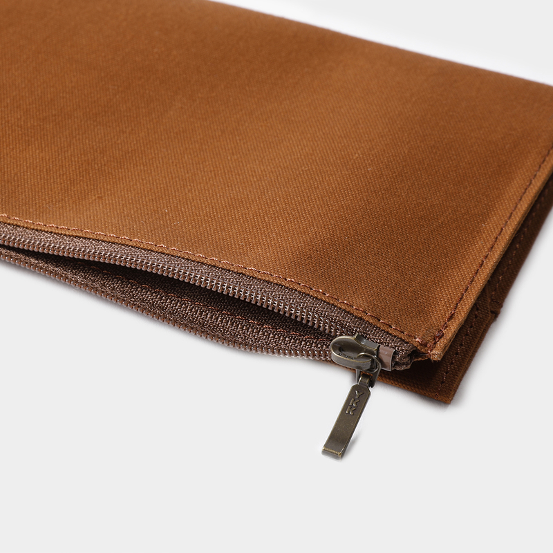 Traveler's Company Traveler's Factory Cotton Zipper Case Regular Size Marrone