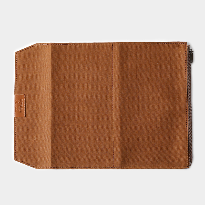 Traveler's Company Traveler's Factory Cotton Zipper Case Regular Size Marrone