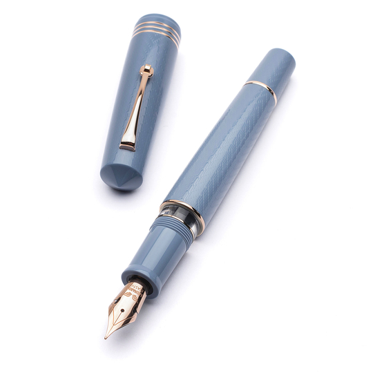 Leonardo Momento Zero Grande 2.0 L'Arte del Guillochè Penna Stilografica Indigo & Oro Rosa 14k
