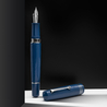 Leonardo Officina Italiana Leonardo Momento Zero Grande 2.0 L'Arte del Guillochè Penna Stilografica Iris Blue & Rodio 14k