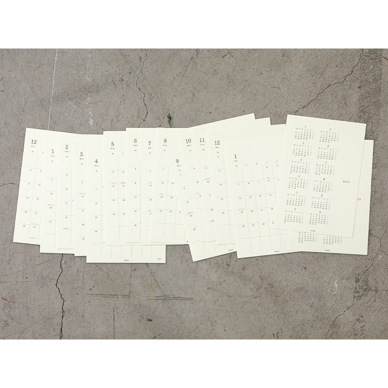 MD Paper MD Paper Diary Sticker -L- Agenda 2026 Mensile Adesiva