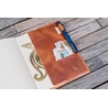 Galen Leather Galen Leather Slim Notebook Cover A5 Crazy Horse Tan