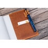 Galen Leather Galen Leather Slim Notebook Cover A6 Crazy Horse Brown