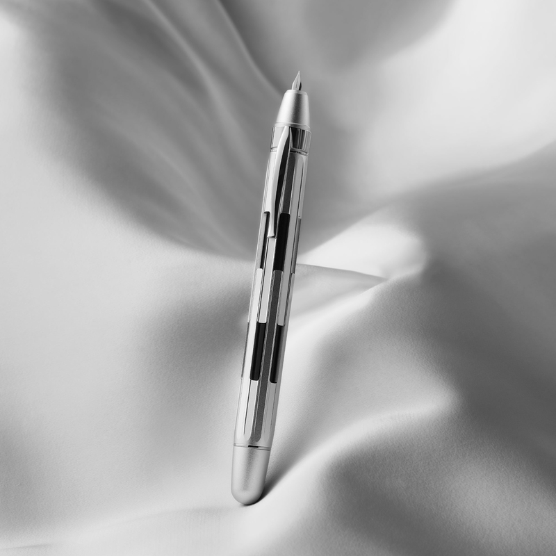 Nahvalur Nahvalur Eclipse Fountain Pen Pure Silver