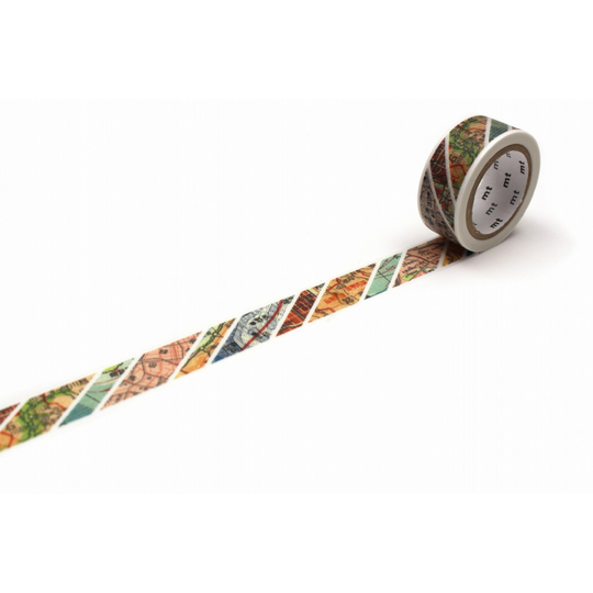 MT Ex Washi Tape Map Stripe