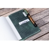 Galen Leather Galen Leather Slim Notebook Cover A6 Crazy Horse Forest Green