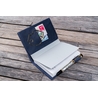 Galen Leather Galen Leather Slim Notebook Cover A6 Crazy Horse Navy Blue