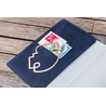 Galen Leather Galen Leather Slim Notebook Cover A6 Crazy Horse Navy Blue