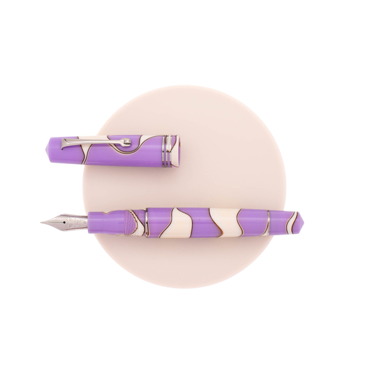 Leonardo Momento Zero Fountain Pen Nuvola Lilac & Rhodium 14k