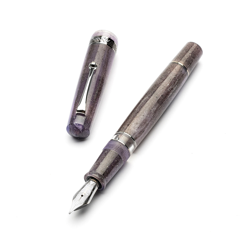 Leonardo Officina Italiana Leonardo Momento Magico Penna Stilografica Ametista & Rodio 14k