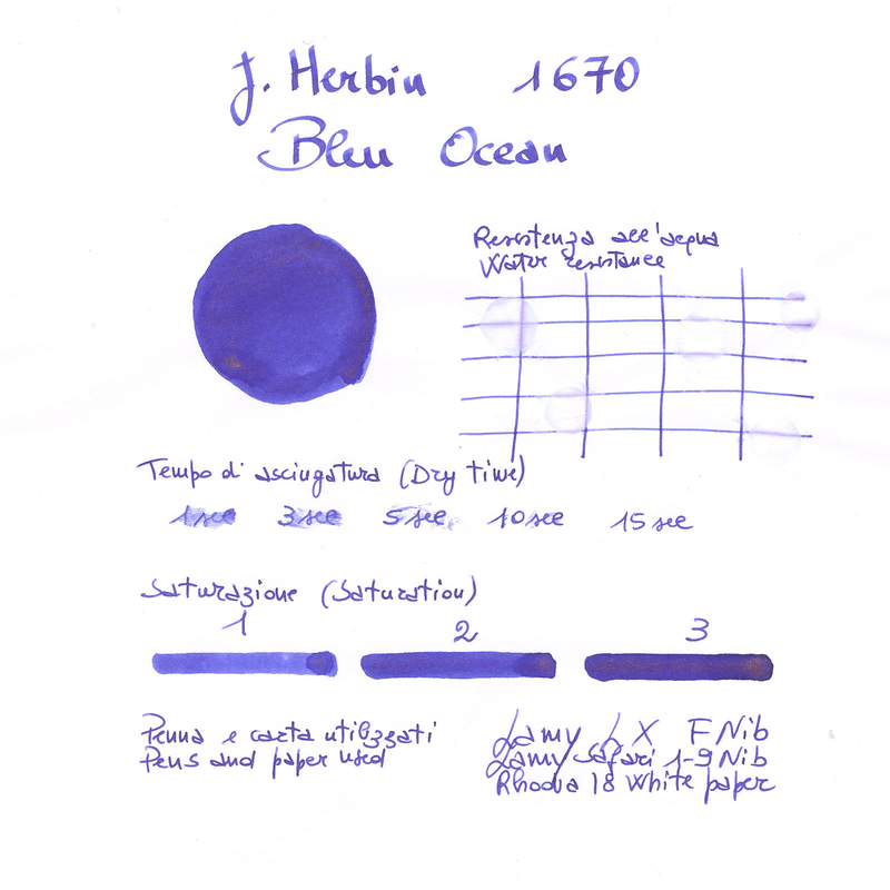 J. Herbin Herbin 1670 Bleu Océan Ink Bottle 15 ml