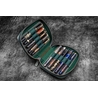 Galen Leather Galen Leather Expansi-Pouch 10 Slots Pen Case Crazy Horse Forest Green