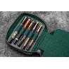 Galen Leather Galen Leather Expansi-Pouch Portapenne in Pelle 10 Posti Crazy Horse Forest Green