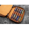Galen Leather Galen Leather Expansi-Pouch 10 Slots Pen Case Crazy Horse Brown