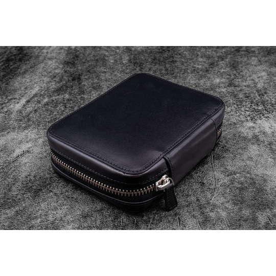 Galen Leather Expansi-Pouch 10 Slots Pen Case Black