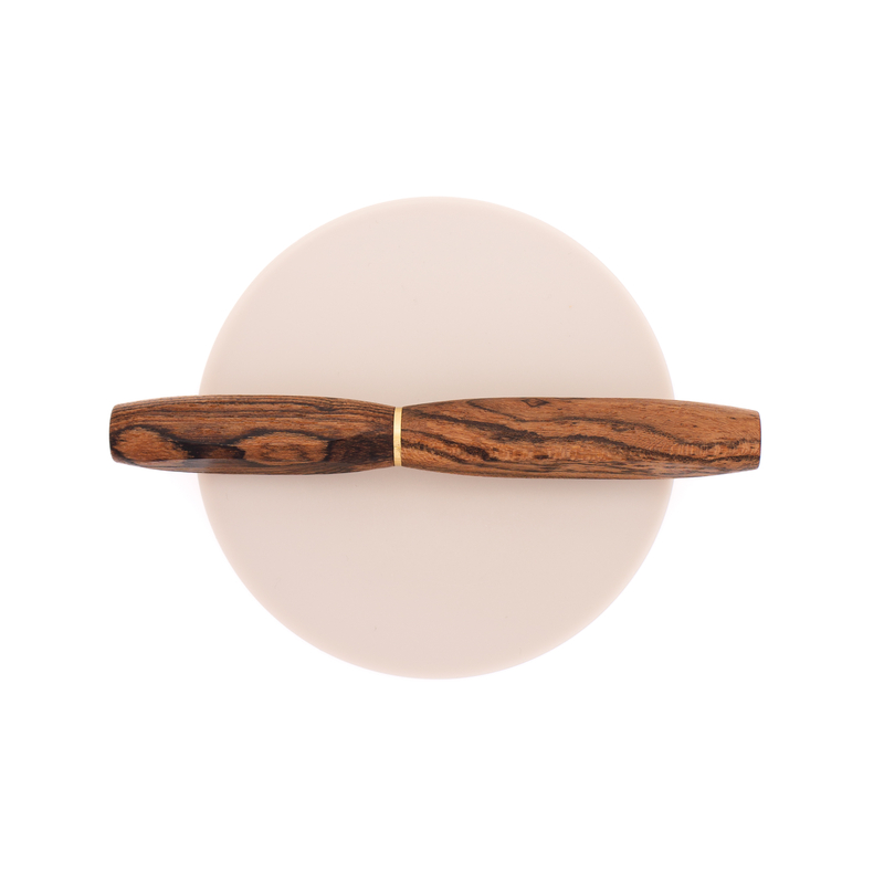 Wancher Wancher Sekai Densho 4 Facets Fountain Pen Tigerwood