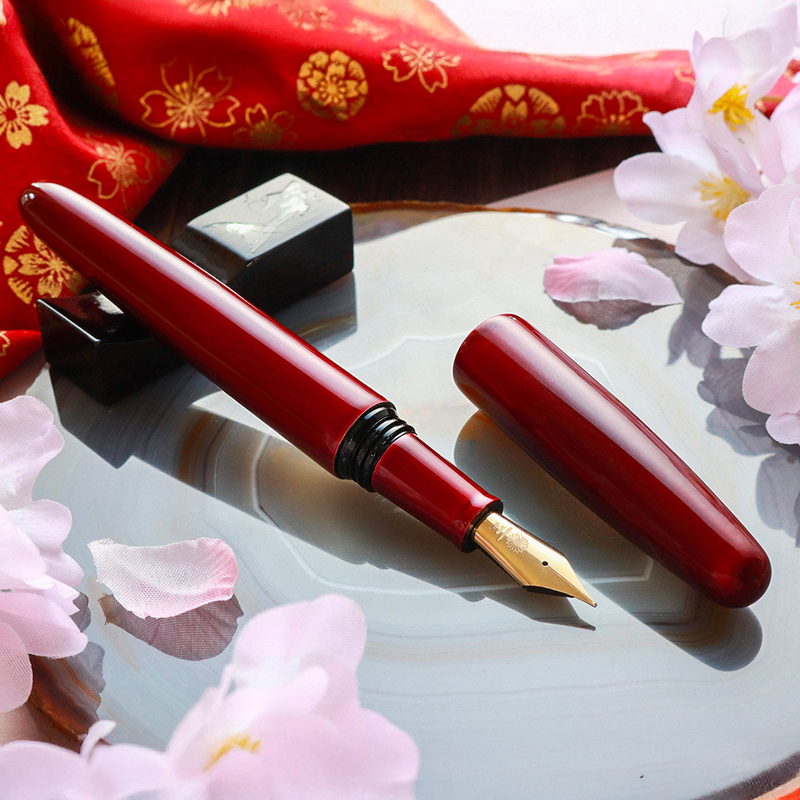 Wancher Wancher Dream Pen Aizu Urushi Penna Stilografica Tamamushi-nuri