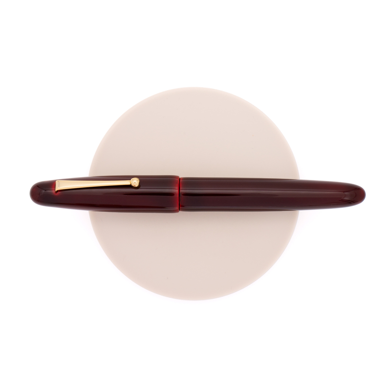 Wancher Wancher Dream Pen True Urushi Fountain Pen Aka Tamenuri with Clip