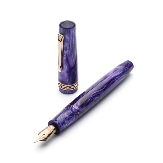 Radius Settimo Fountain Pen Purple Swirl & Rose Gold
