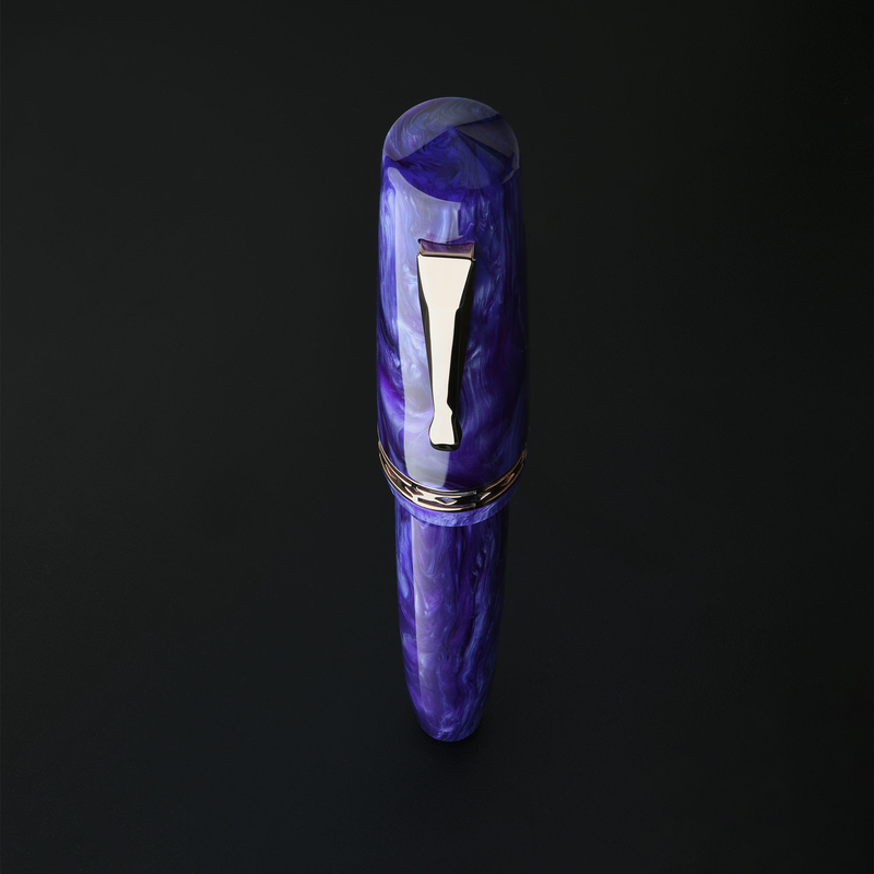Radius Radius Settimo Fountain Pen Purple Swirl & Rose Gold