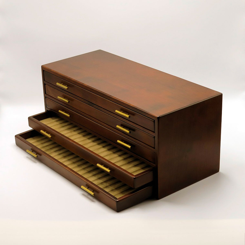 Toyooka Craft Toyooka Craft Fountain Pen Box for 100 Pens Alder Brown