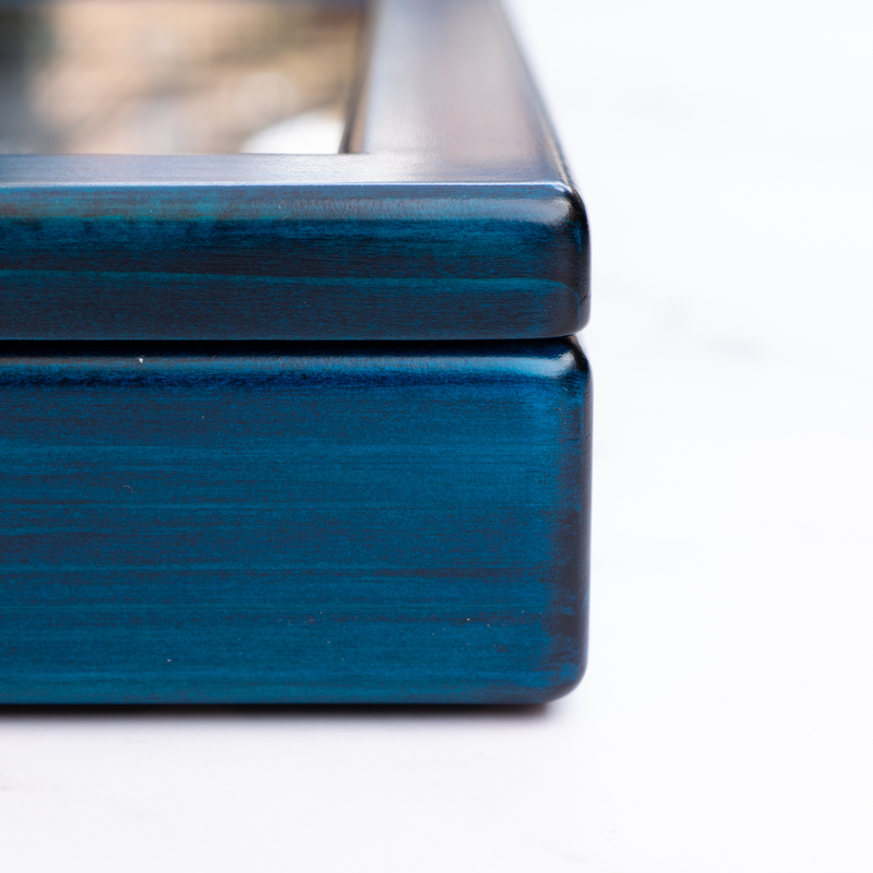Toyooka Craft Toyooka Craft Pen Tray with Lid Hinoki Blue