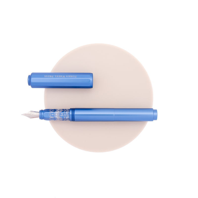 Ferris Wheel Press Ferris Wheel Press Aluminum Carousel Fountain Pen Blue Revelry Limited Edition