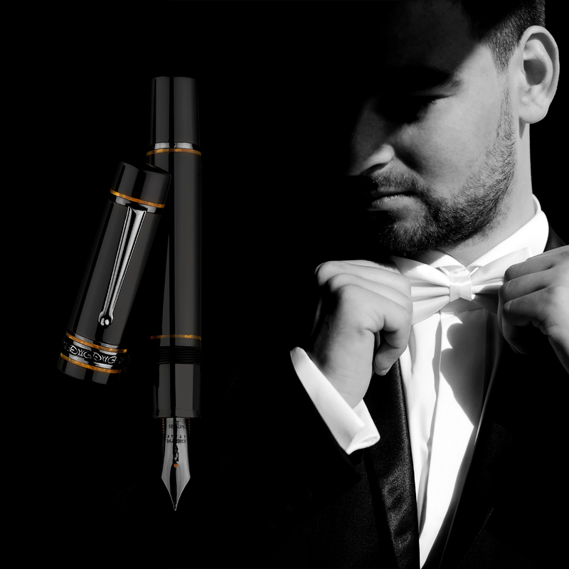 Delta Delta DV Oversize Fountain Pen Soiree & Ruthenium