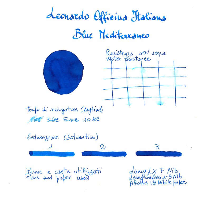 Leonardo Officina Italiana Leonardo Asa Blue Ink Bottle 40 ml
