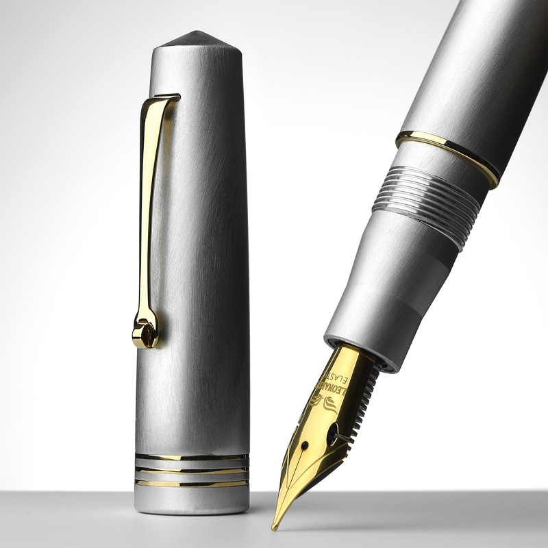 Leonardo Officina Italiana Leonardo Momento Zero Penna Stilografica Alumina & Oro 14k Edizione Limitata