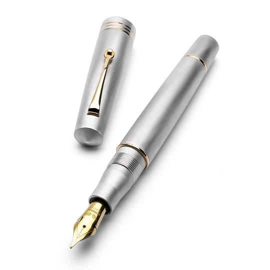 Leonardo Momento Zero Fountain Pen Alumina & Gold 14k Limited Edition