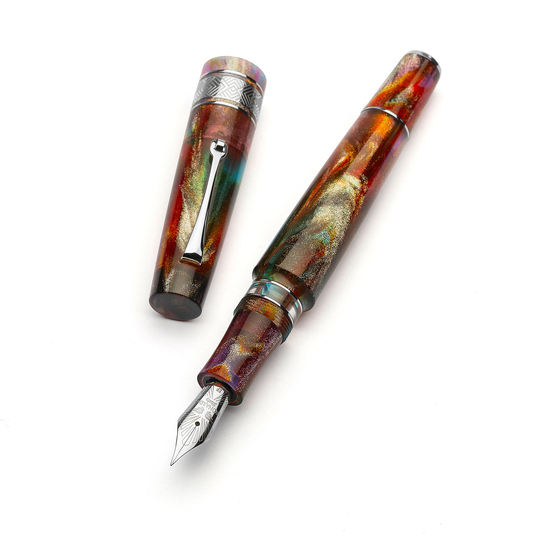 Leonardo Supernova Fountain Pen Primary Manipulation 5 & Rhodium Nib No. 6 Limited Edition